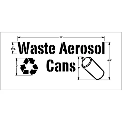 Newstripe Waste Aerosol Cans 1/16", PolyTough, Plastic, White