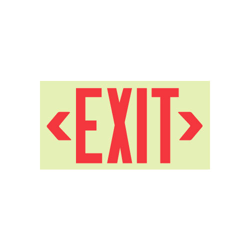 Glo-Brite Exit - Red Frameless