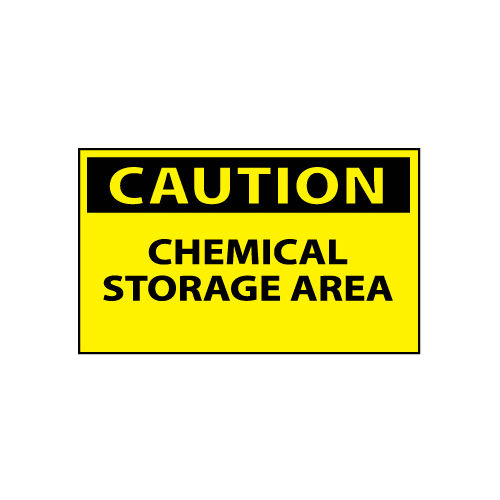 Machine Labels - Caution Chemical Storage Area