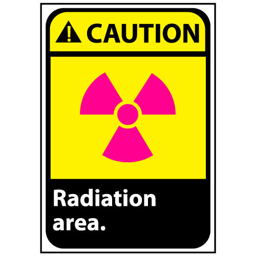 Caution Sign 14x10 Vinyl - Radiation Area