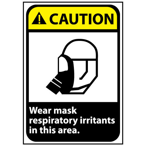Caution Sign 14x10 Aluminum - Wear Mask In This Area