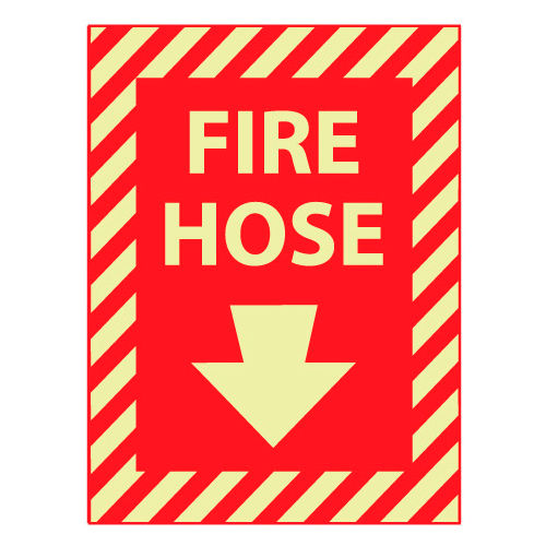 Glow Sign Vinyl - Fire Hose(With Down Arrow)