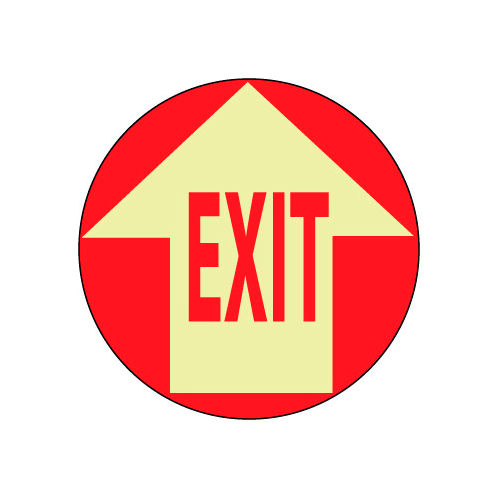 Glow Floor Sign - Exit w/ Arrow