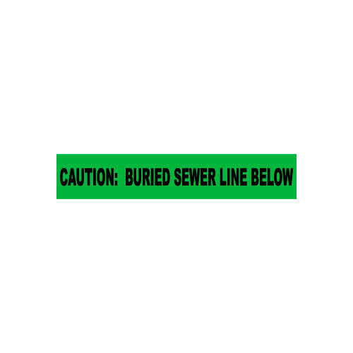 Non-Detectable Underground Warning Tape - Caution Buried Sewer Line Below - 3&quot;W