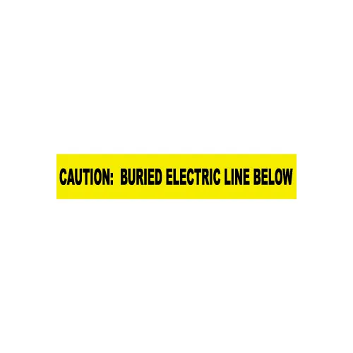 NMC™ Non Detectable Warning Tape, Caution Buried Electric Line Below, 1000'L x 6"W, Yellow