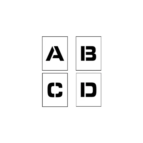 Individual Character Stencil 12 - Letter Set A-Z