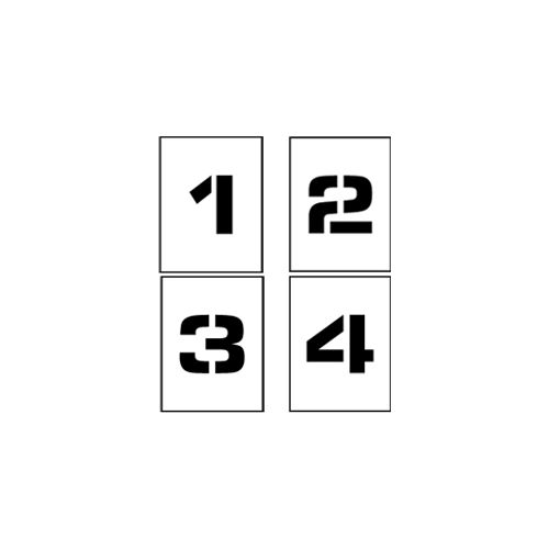 Individual Character Stencil 4" - Number Set 0-9