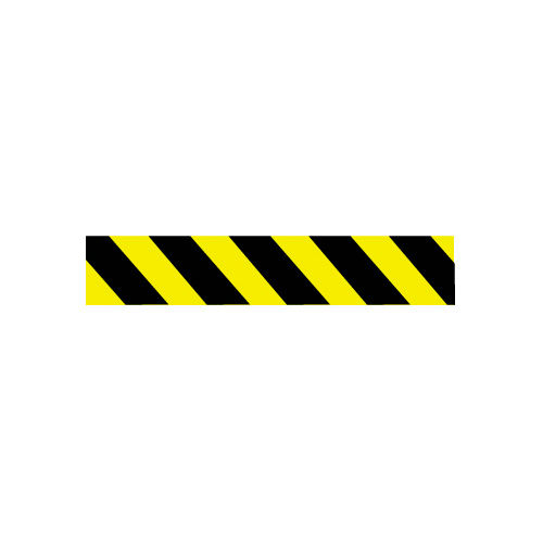 Printed Barricade Tape - Yellow and Black Stripe - 200 Feet