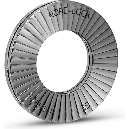 NordLock 1134 Wedge Locking Washer 316 Stainless Steel 1" Large O.D. Pkg of 50