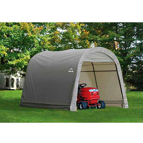 Shelterlogic 70435 Shed In A Box 10x10x8 Ft Roundtop Storage Shed Gray