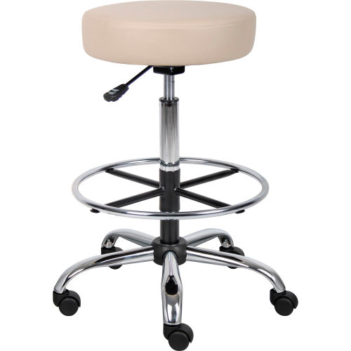 Boss Medical Stool with Footring - Vinyl - Beige