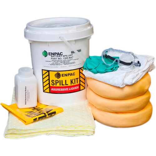 Enpac 5 gallon pail battery acid spill kit 1305 bat