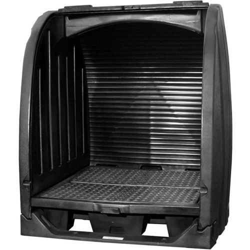 ENPAC® Black Diamond Spill Containment Shed with Drain 4064-BD-D - 4-Drum