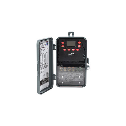 NSI TORK® EWZ101Astronomic 7-Day Digital Time Switch, One Channel, 40A, 120-277V, SPST