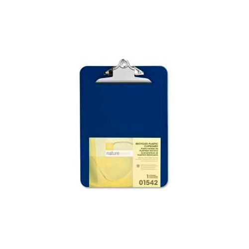Nature Saver® Recycled Plastic Clipboard, 9" x 12-1/2", Blue