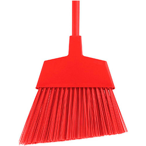 O-Cedar Commercial MaxiClean Large Angle Broom Unflagged, Red 48" Metal Handle 6/Case - 6403-6