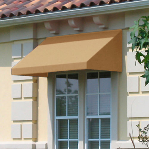 Awntech CN33-4T, Window/Entry Awning 4' 4-1/2"W x 3'D x 3' 8"H Sage/Linen/Cream