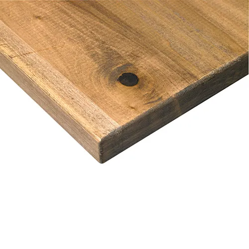 Close-up of wooden table edge