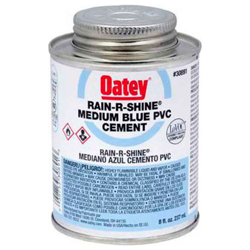 Oatey 30894 PVC RainRShine Blue Cement 32 oz. Pkg Qty 12