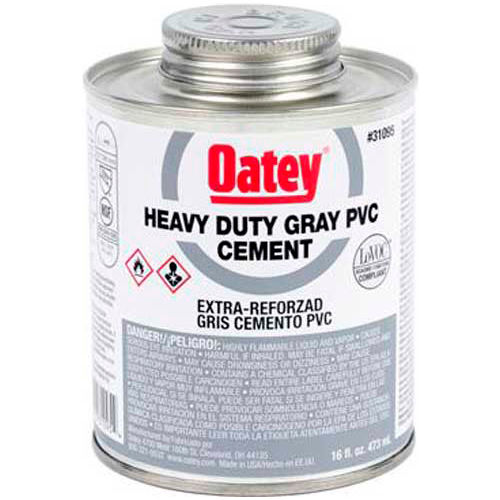 Oatey 31093 PVC Heavy Duty Gray Cement 4 oz. Pkg Qty 24