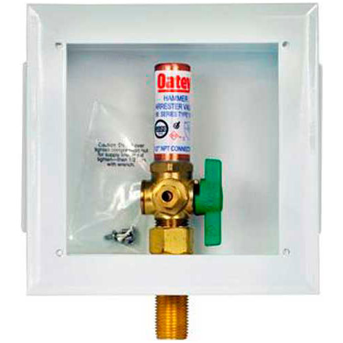 Oatey 39141 Metal Ice Maker Box Metal 1/4 Turn, Copper, Low Lead, Standard Pack