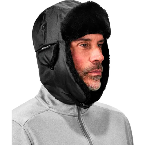 Ergodyne® N-Ferno® 6802Z Trapper Hat, Zippered, Black, L/XL