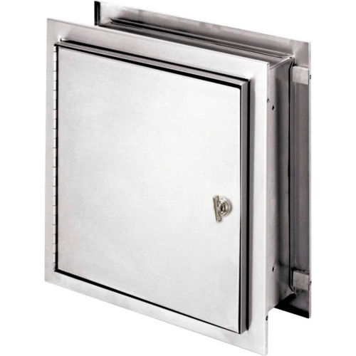 Omnimed&#174; Stainless Steel Pass-Thru Cabinet with Thumb Latch, 12"H x 11-1/2"W x 6"D