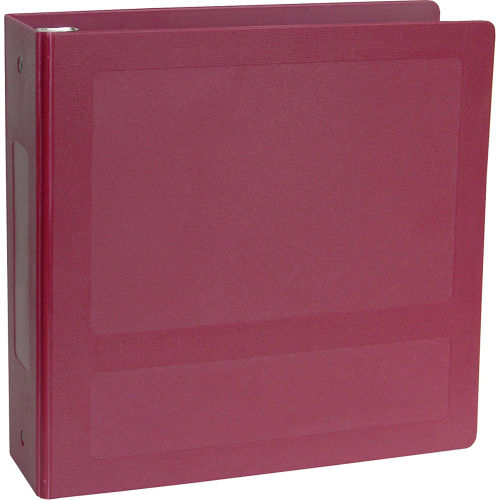 Omnimed® 2" Molded Ring Binder, 3-Ring, Side Open, Holds 375 Sheets, Burgundy