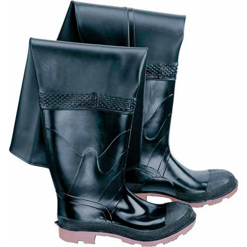 Onguard Men's, 35" Hip Wader Black Plain Toe W/Cleated Outsole, PVC, Size 12