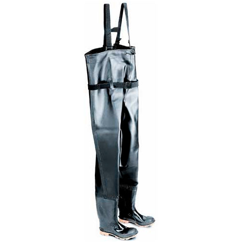 Onguard Men's, 56.6&quot; Chest Wader Black Steel Toe W/Cleated Outsole, PVC, Size 10