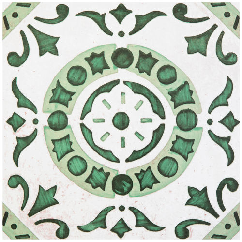 Achim Retro Self Adhesive Vinyl Floor Tile 12" x 12", Green Medallion, 20 Pack