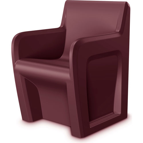 Cortech USA Sentinel Arm Chair, Rectangular, 24&quot;W x 24&quot;L, Burgundy/Access Door