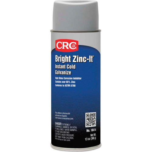 CRC Bright Zinc-It Instant Cold Galvanize - 16 oz Aerosol Can - 18414 - Pkg Qty 12