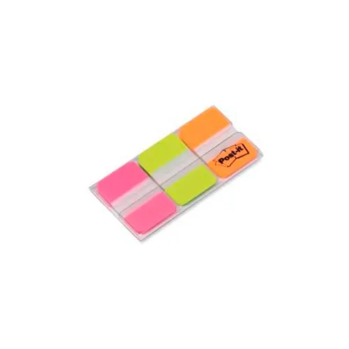 Post-it Tabs, 1 X 1-7/10 Inches, Pink, Green, Orange, 22 Tabs Per Color,  Pack Of 66 : Target