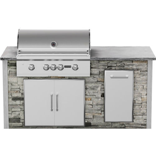 RTA Outdoor Living 6' Grill Island w/ 36" CSeries NG Grill, Stacked