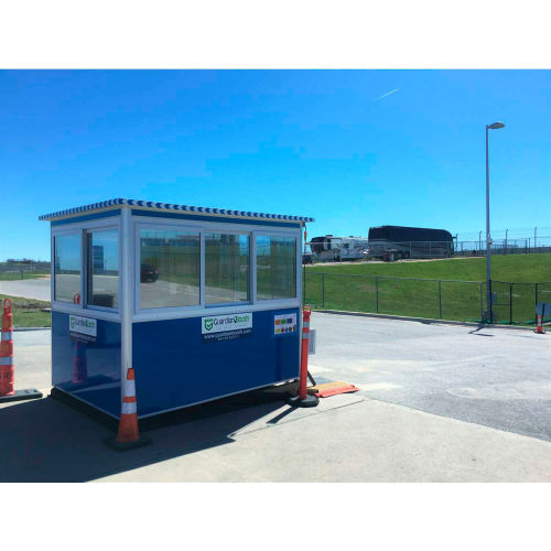 Guardian Booth; 6'x8' Guard Booth, Blue - Deluxe Model, Pre-Assembled