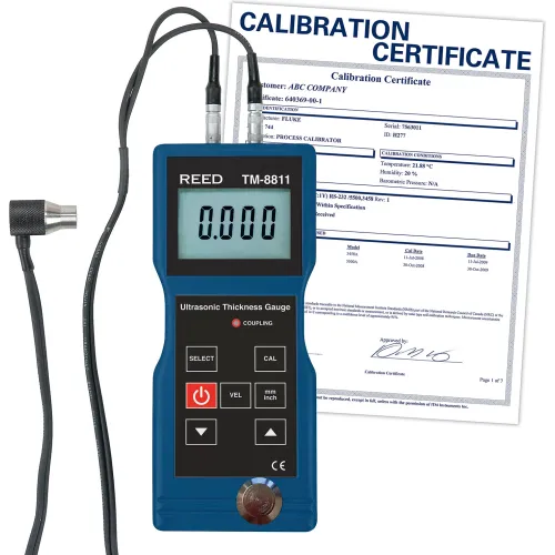 REED Ultrasonic Thickness Gauge & NIST, 0.004