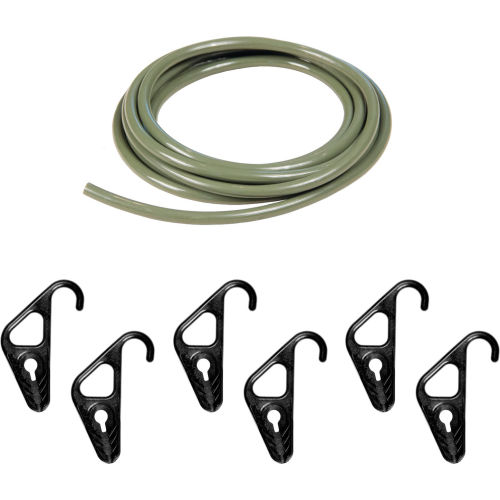 The Better Bungee™ BBR10516MG Bungee Kit 10 ft. x 5/16" Cords & 6 Adjustable Hooks Green