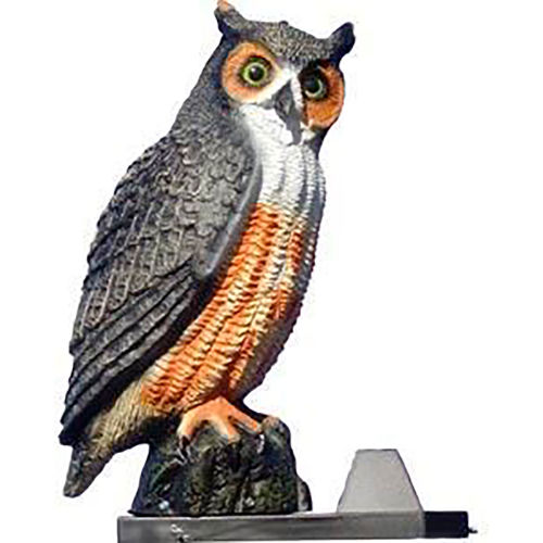 Bird Barrier® Screech Owl Visual & Audio Repellent, Plastic, Brown