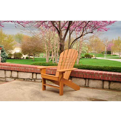 Jayhawk Plastics Seaside Adirondack Chair, Cedar