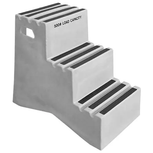 3 Step Plastic Step Stand Gray 20"W x 331/2"D x 281/2"H ST3 GY