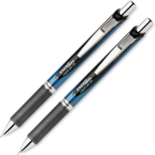 Pentel® EnerGel Retractable Gel Pen, Refillable, Metal Tip, 0.7mm