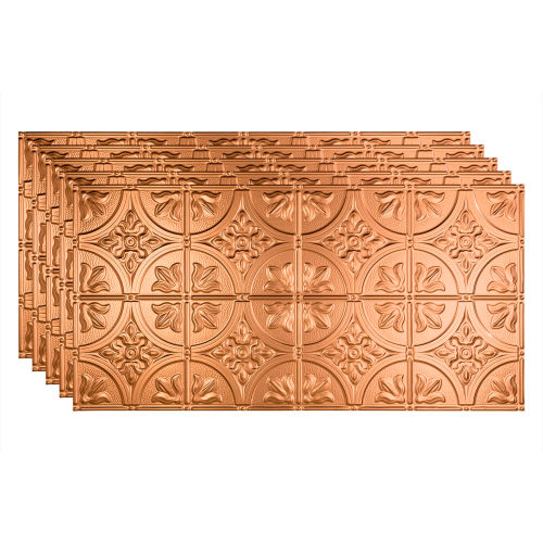 Fasade Traditional Syle # 2 - 48-3/8" x 24-3/8" PVC Glue Up Tile in Polished Copper - PG5125