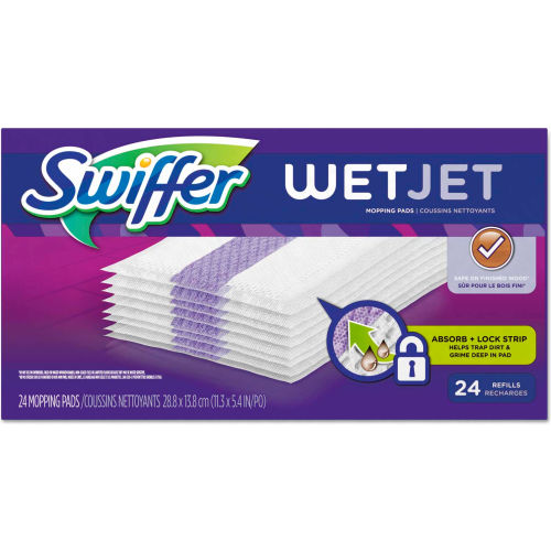 Swiffer® WetJet System Refill Cloths 14" x 3", 24 Cloths/Box 4/Case - PGC08443CT