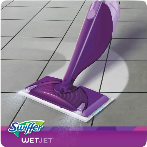 Swiffer® WetJet Mop Starter Kit, 46 Handle - Silver/Purple - 92811KT