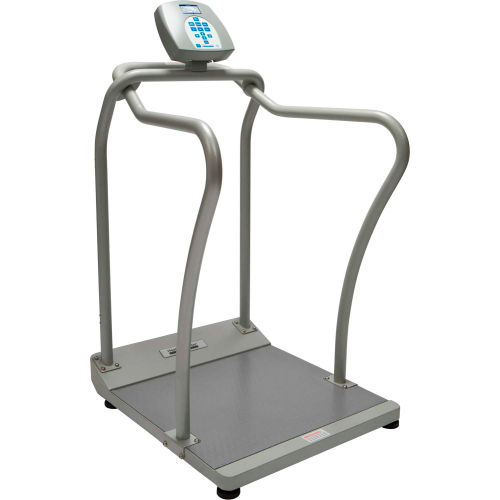 Health O Meter 2101KL Digital Bariatric Platform Scale 1000 x 0.2lb/454 x 0.1kg w/ Wheels, Handrails