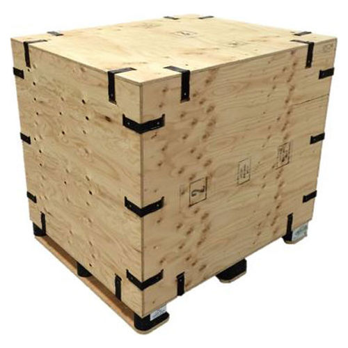 Pak-Rite SURE-LOK® Fir Plywood Premium Grade Collapsible Crate w/ Lid, 22"L x 22"W x 11"H