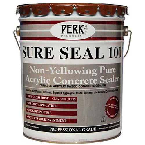 Sure Seal 100 Acrylic Sealer, Clear Gloss Finish 5 Gallon Pail 1/Case