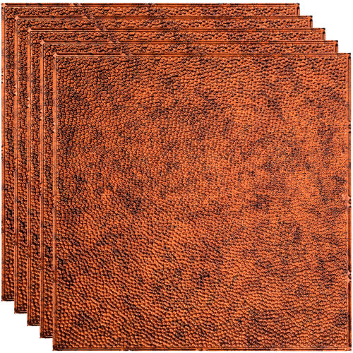 Fasade Border Fill - 23-3/4" x 23-3/4" PVC Lay In Tile in Moonstone Copper - PL5918