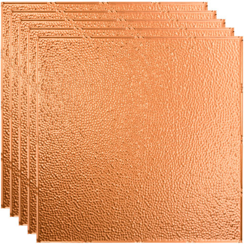 Fasade Border Fill - 23-3/4" x 23-3/4" PVC Lay In Tile in Polished Copper - PL5925